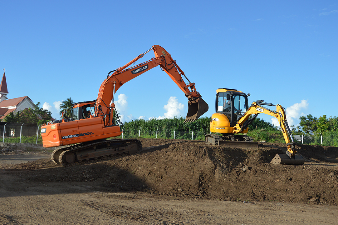 CETP Mise en place des engins sur le chantier