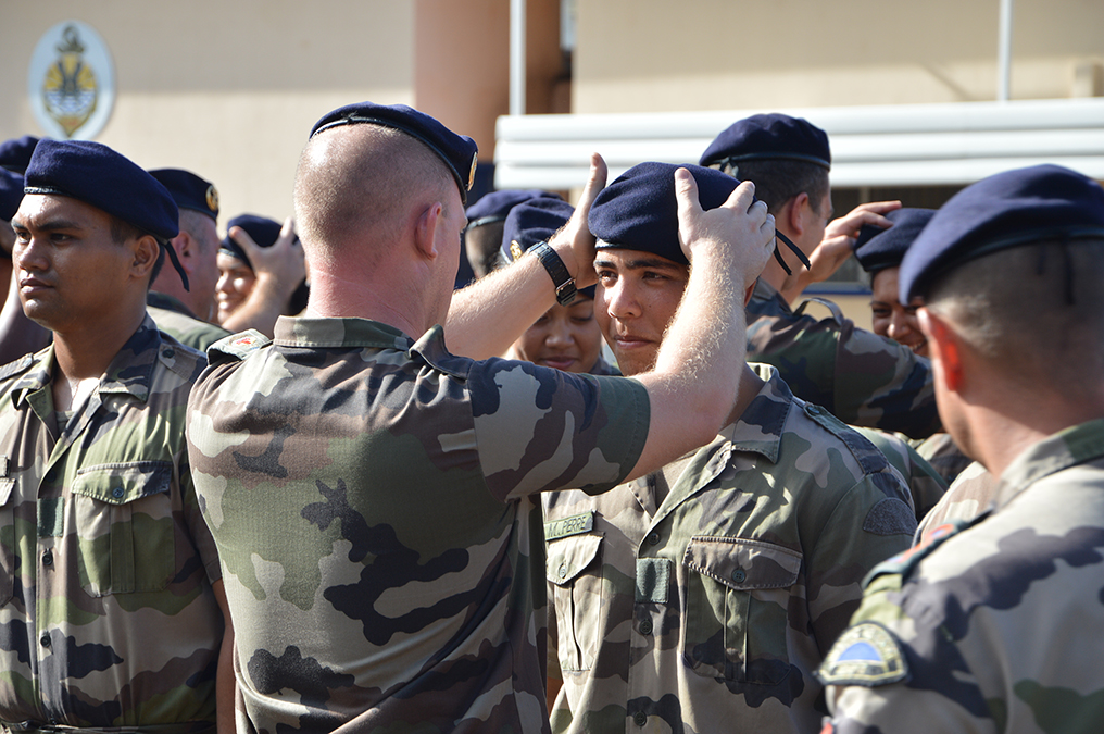 CCFPLI FMI Remise des bérets aux jeunes en fin de FMI 1